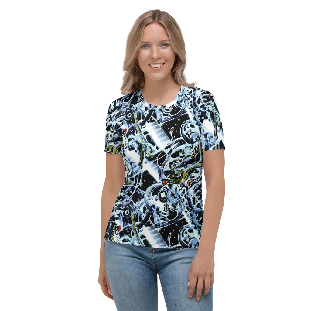 Liquid Chrome on Women's Crew Neck T-Shirt — Front
