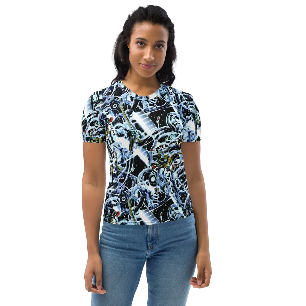 Liquid Chrome on Women's Crew Neck T-Shirt — Front