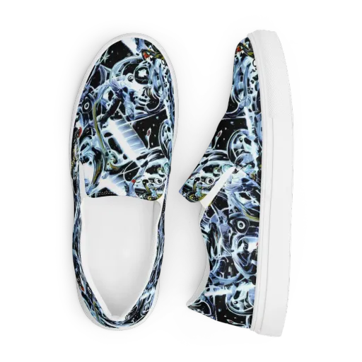 Liquid Chrome on a Men's Slip-On Canvas Shoes