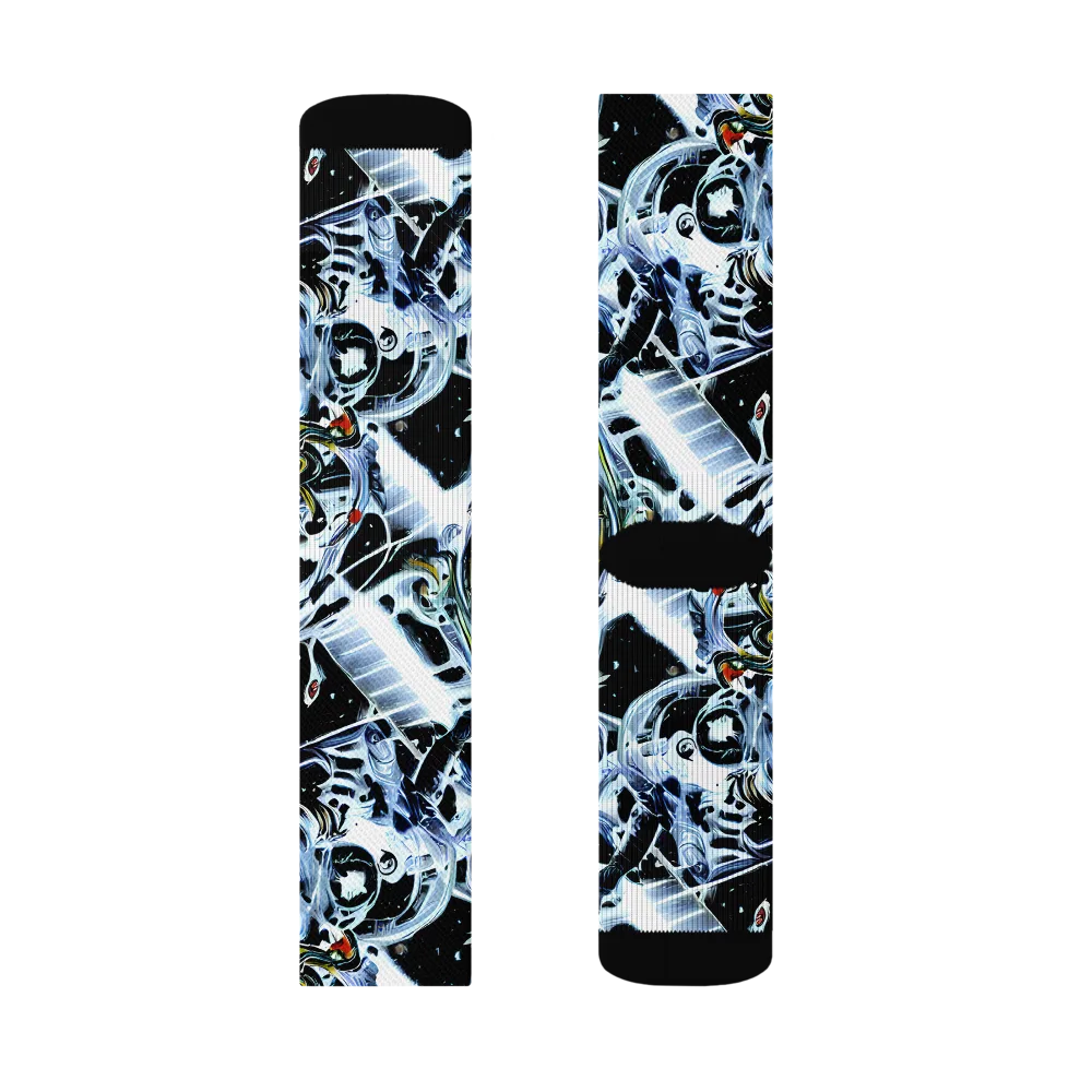 Liquid Chrome on Socks — Left Sock