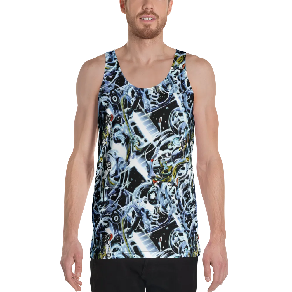 Liquid Chrome on Men's Tank Top — Front