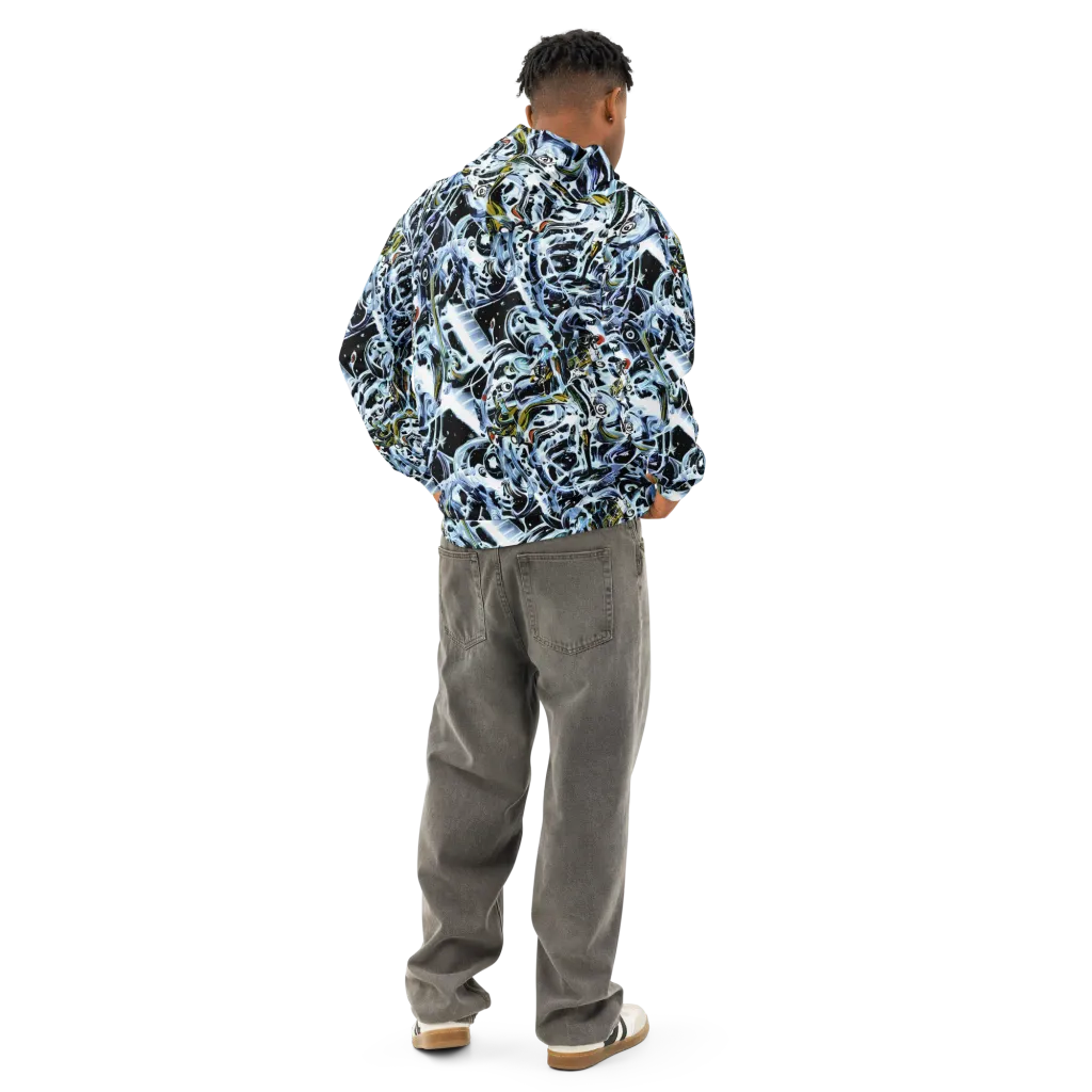 Liquid Chrome on Cotton Hoodie — Back