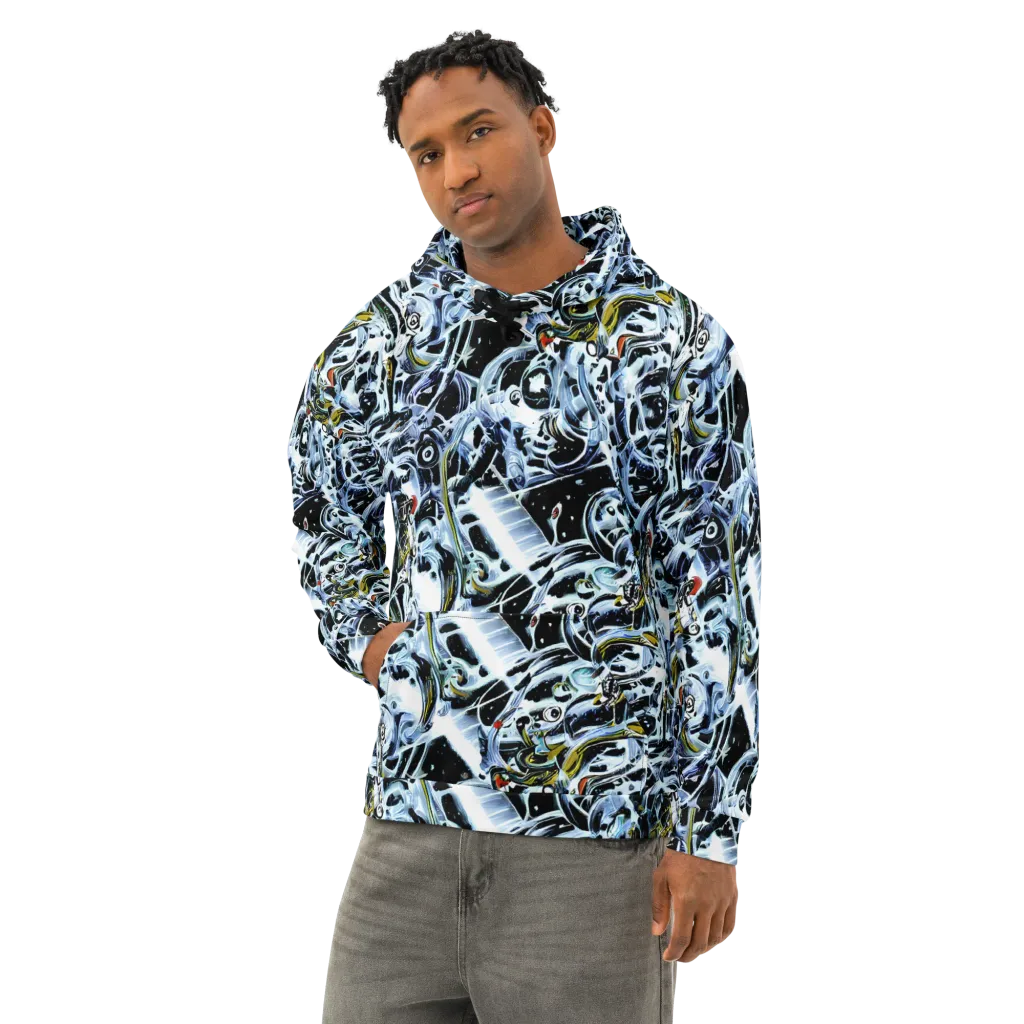Liquid Chrome on Cotton Hoodie — Left Front