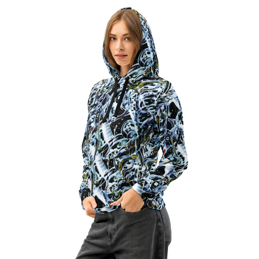 Liquid Chrome on Cotton Hoodie — Left Front