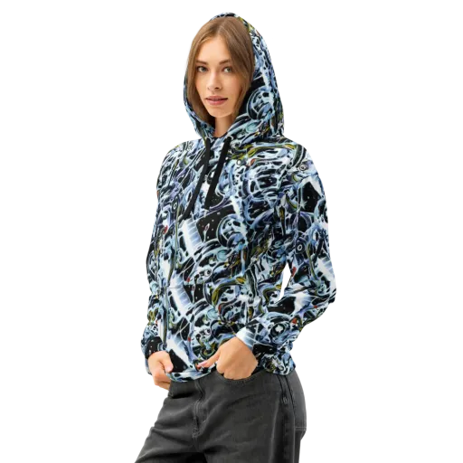 Liquid Chrome on a Cotton Hoodie