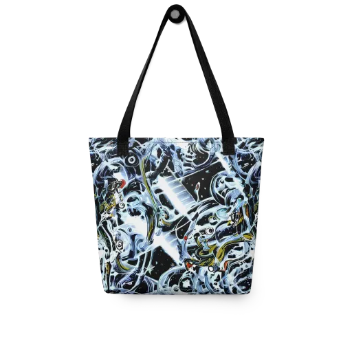 Liquid Chrome on a Tote Bag