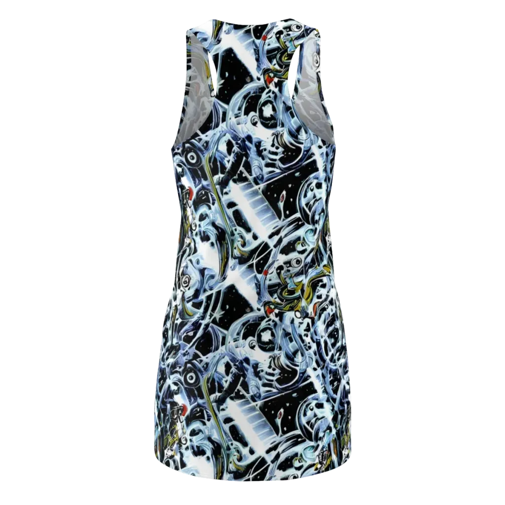 Liquid Chrome on Racerback Dress — Back