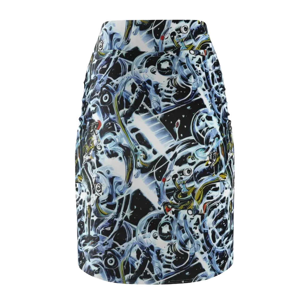 Liquid Chrome on Pencil Skirt — Back