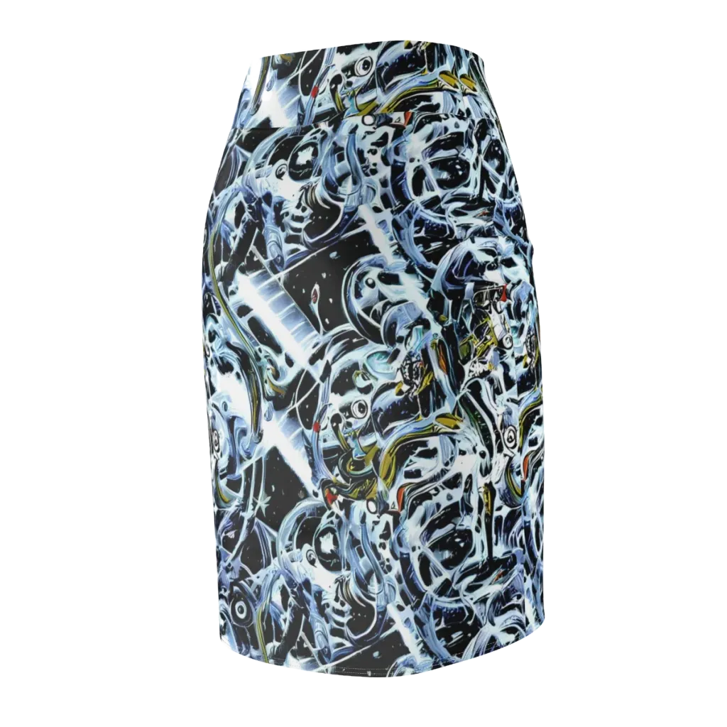 Liquid Chrome on Pencil Skirt — Back Side