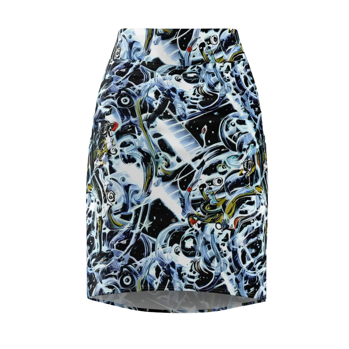 Liquid Chrome on Pencil Skirt — Front