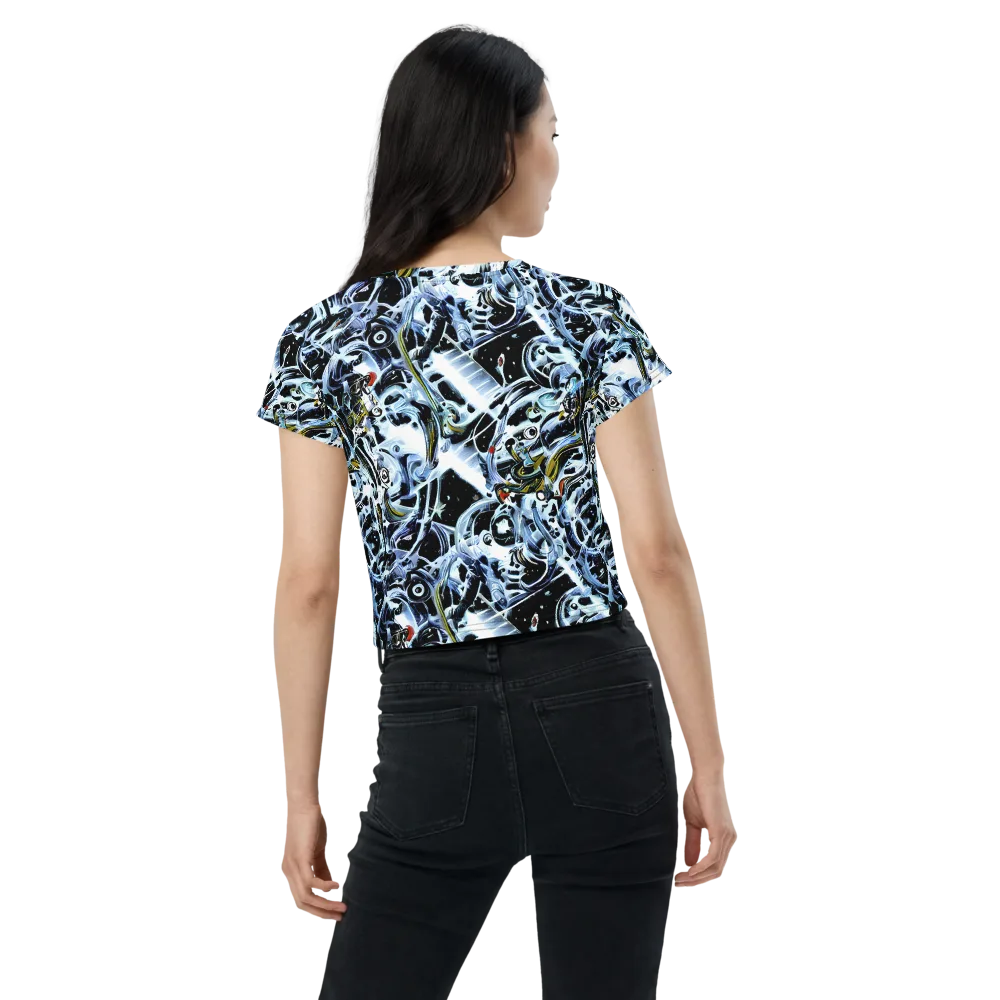 Liquid Chrome on Crop Tee — Back