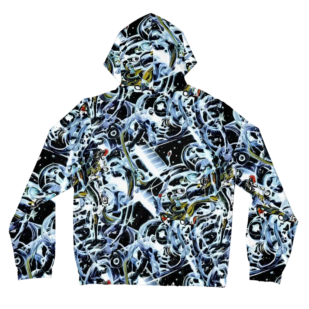 Liquid Chrome on Women's Full-Zip Hoodie — Back