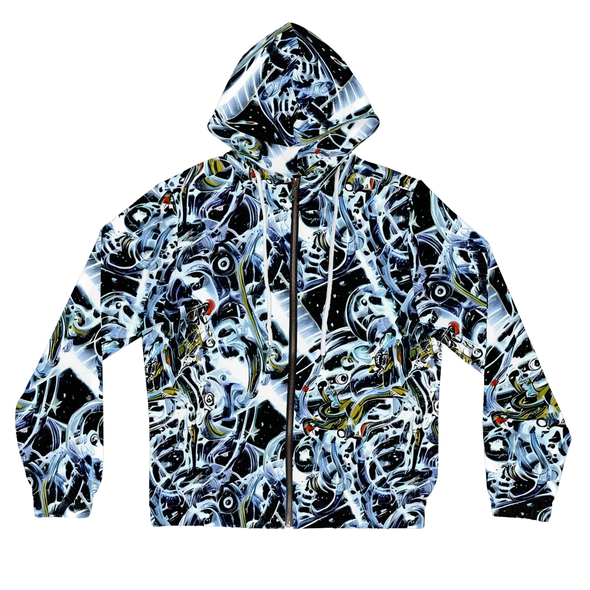 Liquid Chrome on Women's Full-Zip Hoodie — Front