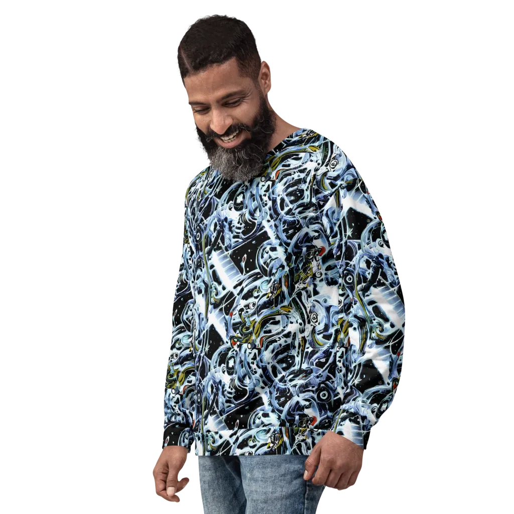 Liquid Chrome on Sweatshirt — Left Front