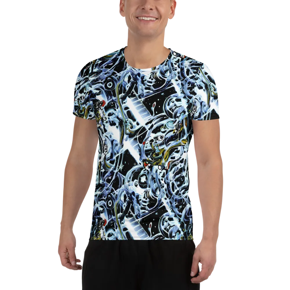 Liquid Chrome on Men's Athletic T-Shirt — Front