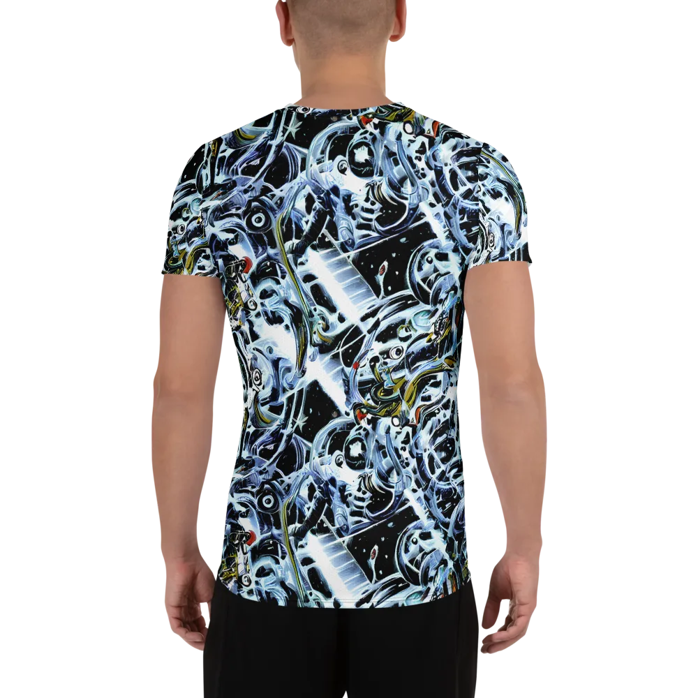 Liquid Chrome on Men's Athletic T-Shirt — Back