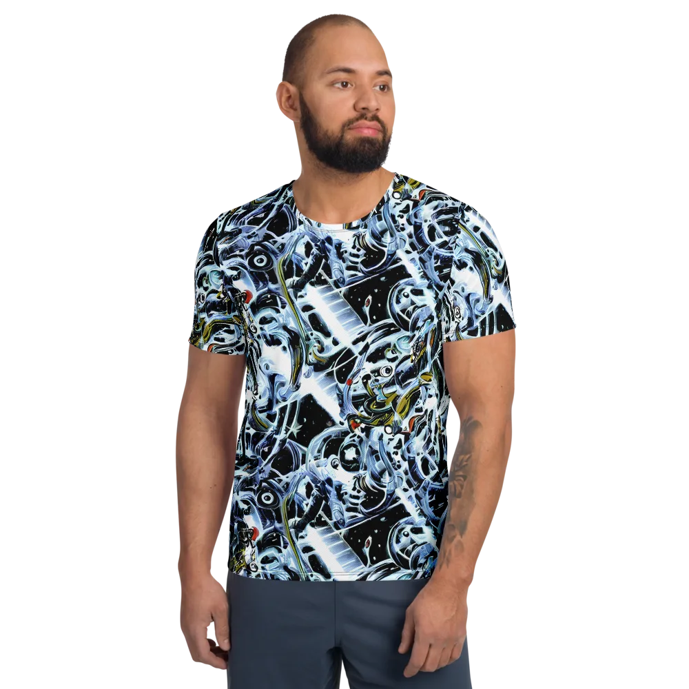 Liquid Chrome on Men's Athletic T-Shirt — Front