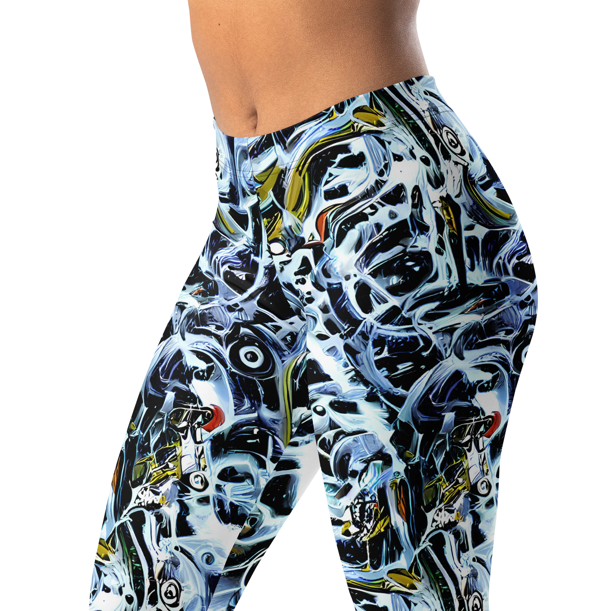 Liquid Chrome on Leggings — Left Front