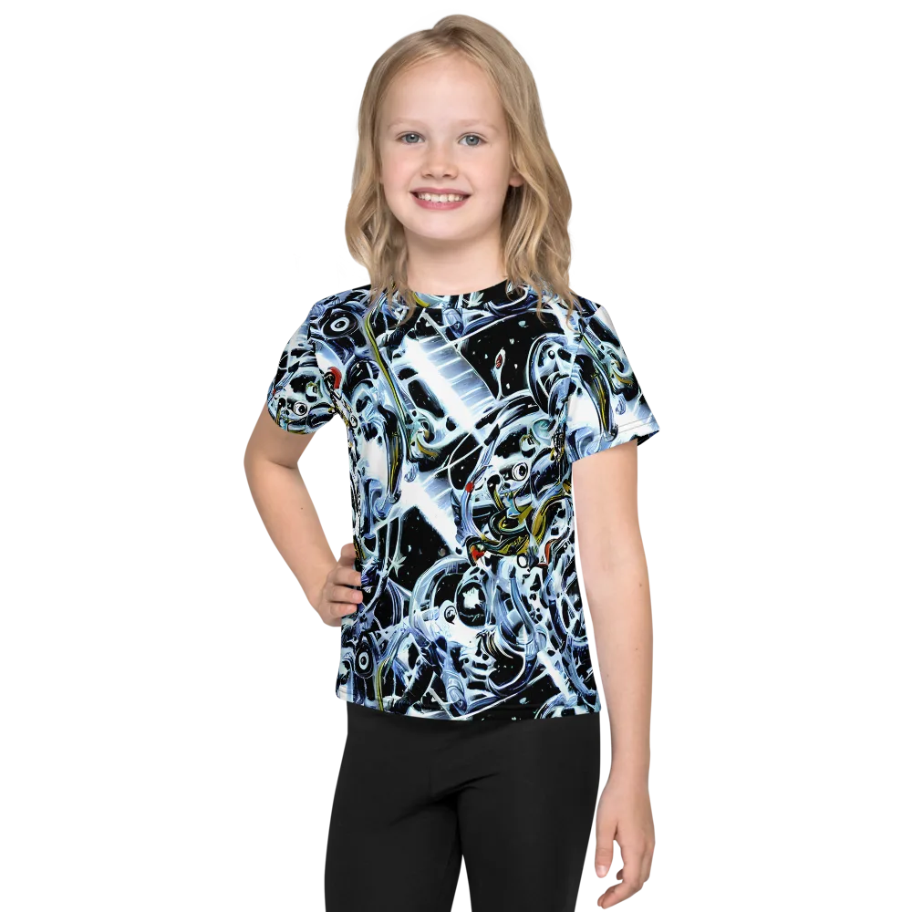 Liquid Chrome on Kids Crew Neck T-Shirt — Front