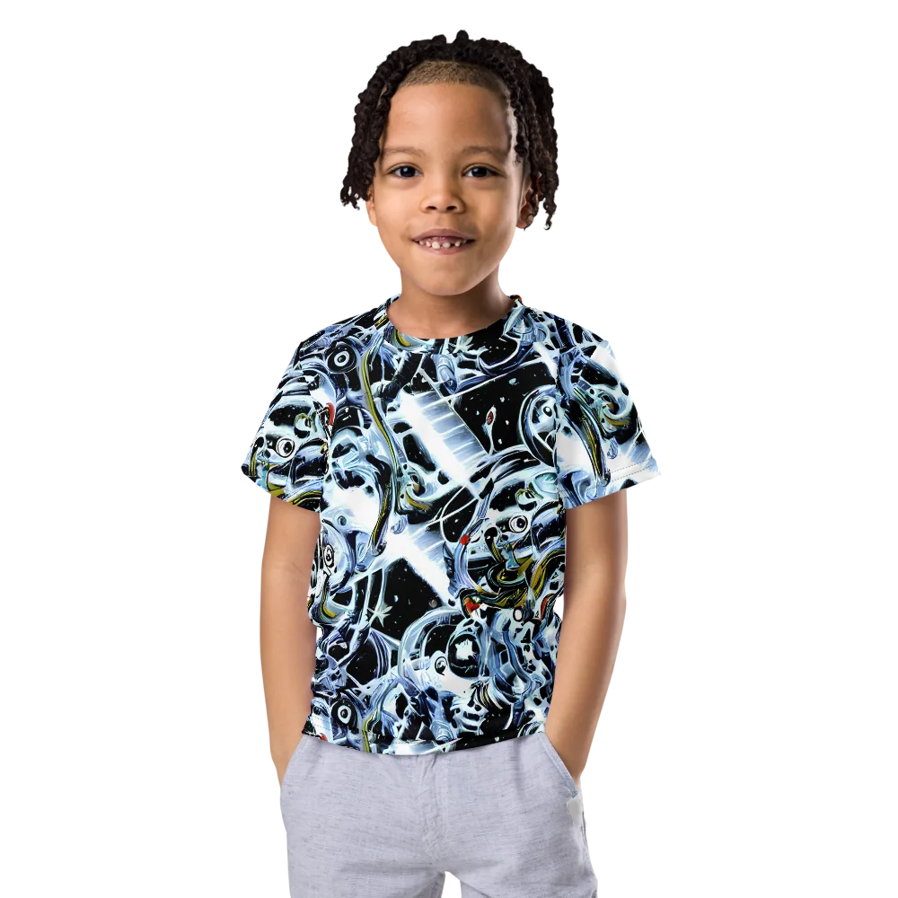 Liquid Chrome on Kids Crew Neck T-Shirt — Front