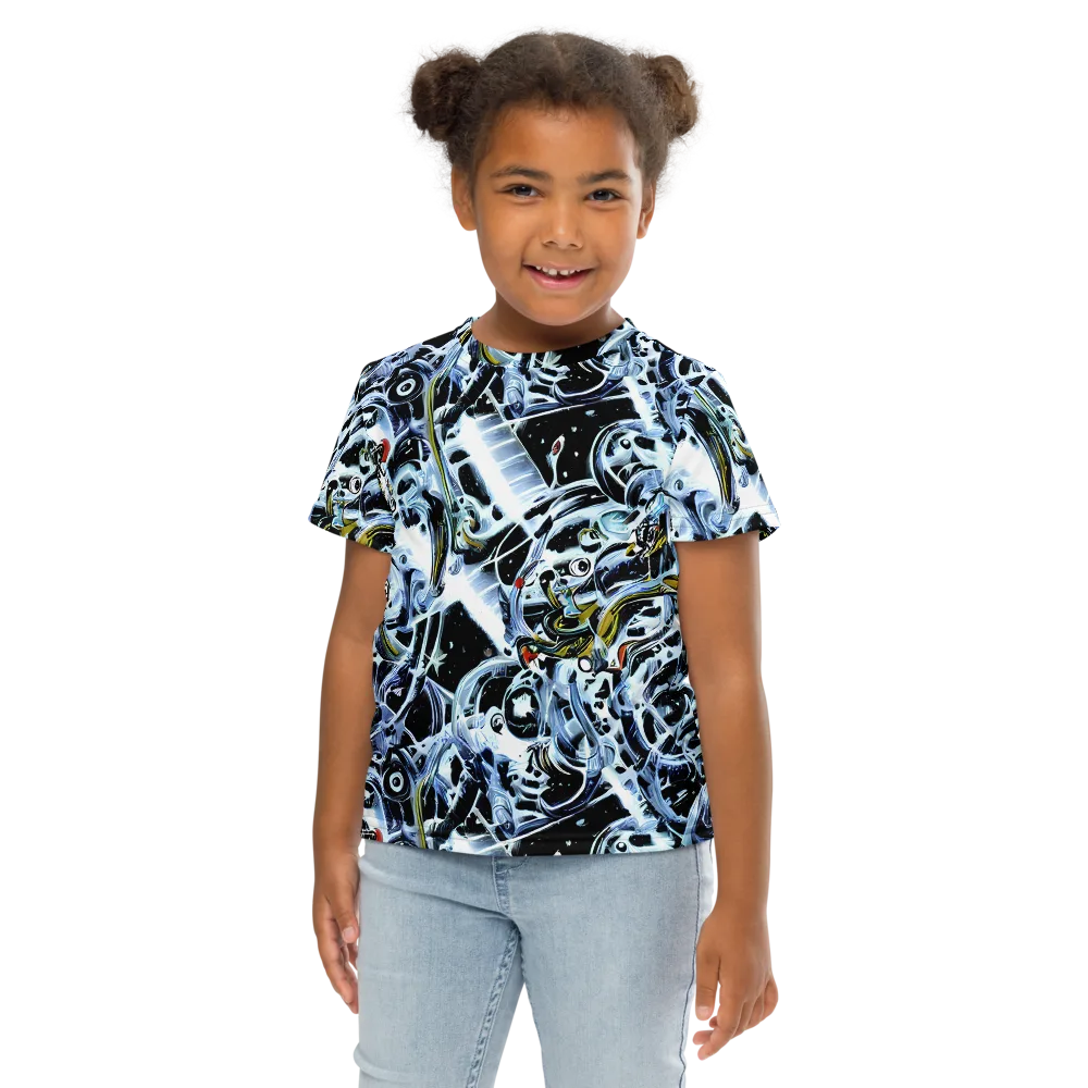 Liquid Chrome on Kids Crew Neck T-Shirt — Front