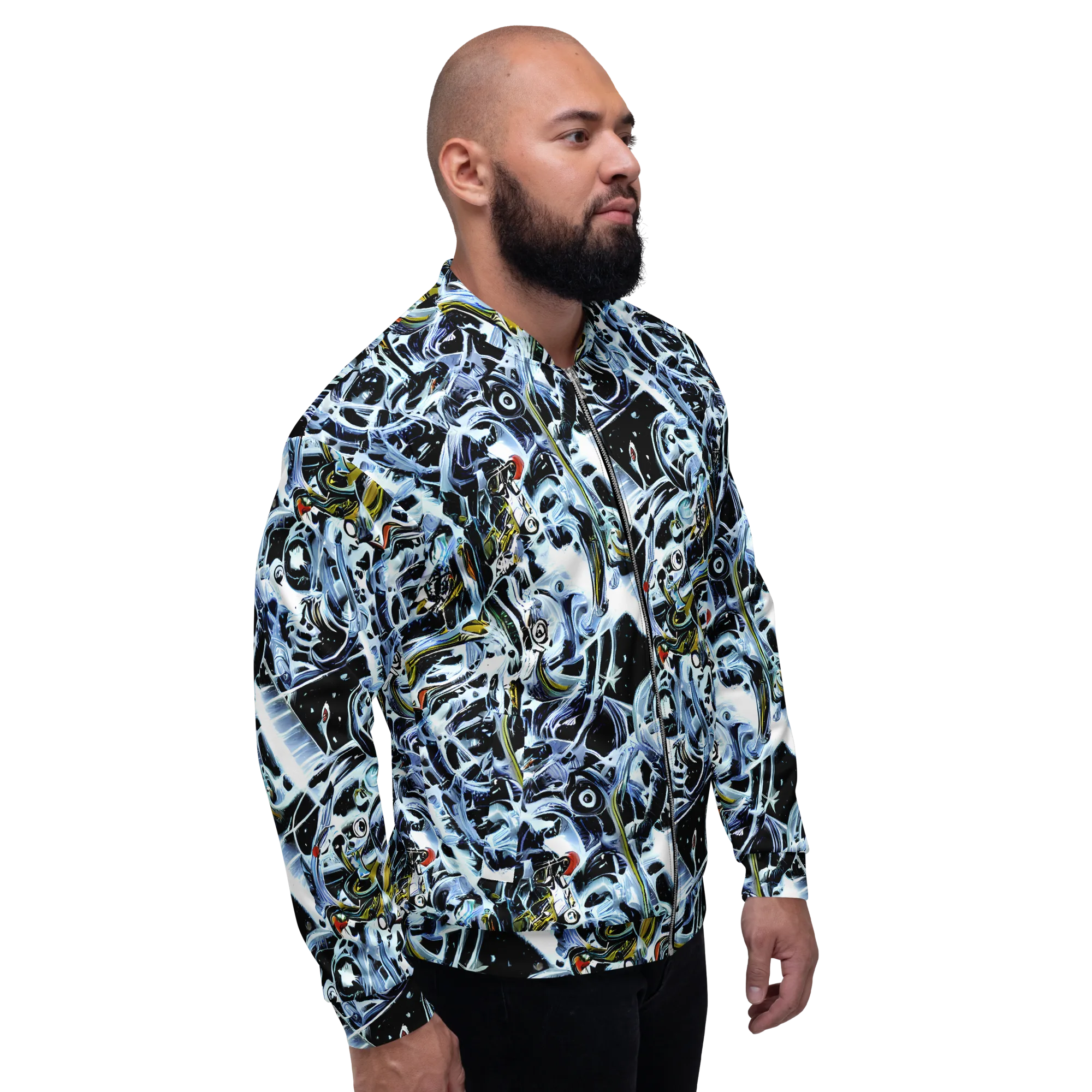 Liquid Chrome on Bomber Jacket — Right