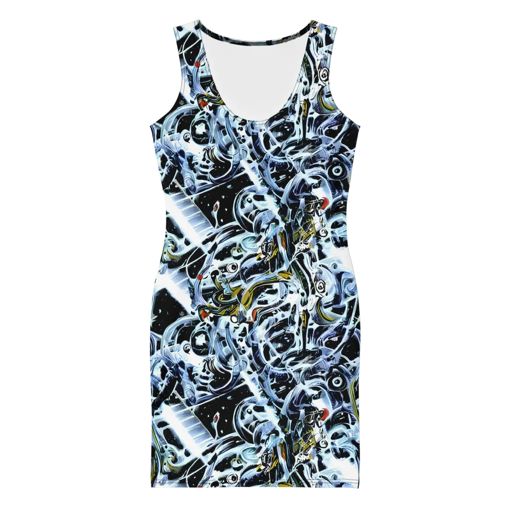 Liquid Chrome on Bodycon Dress — Front