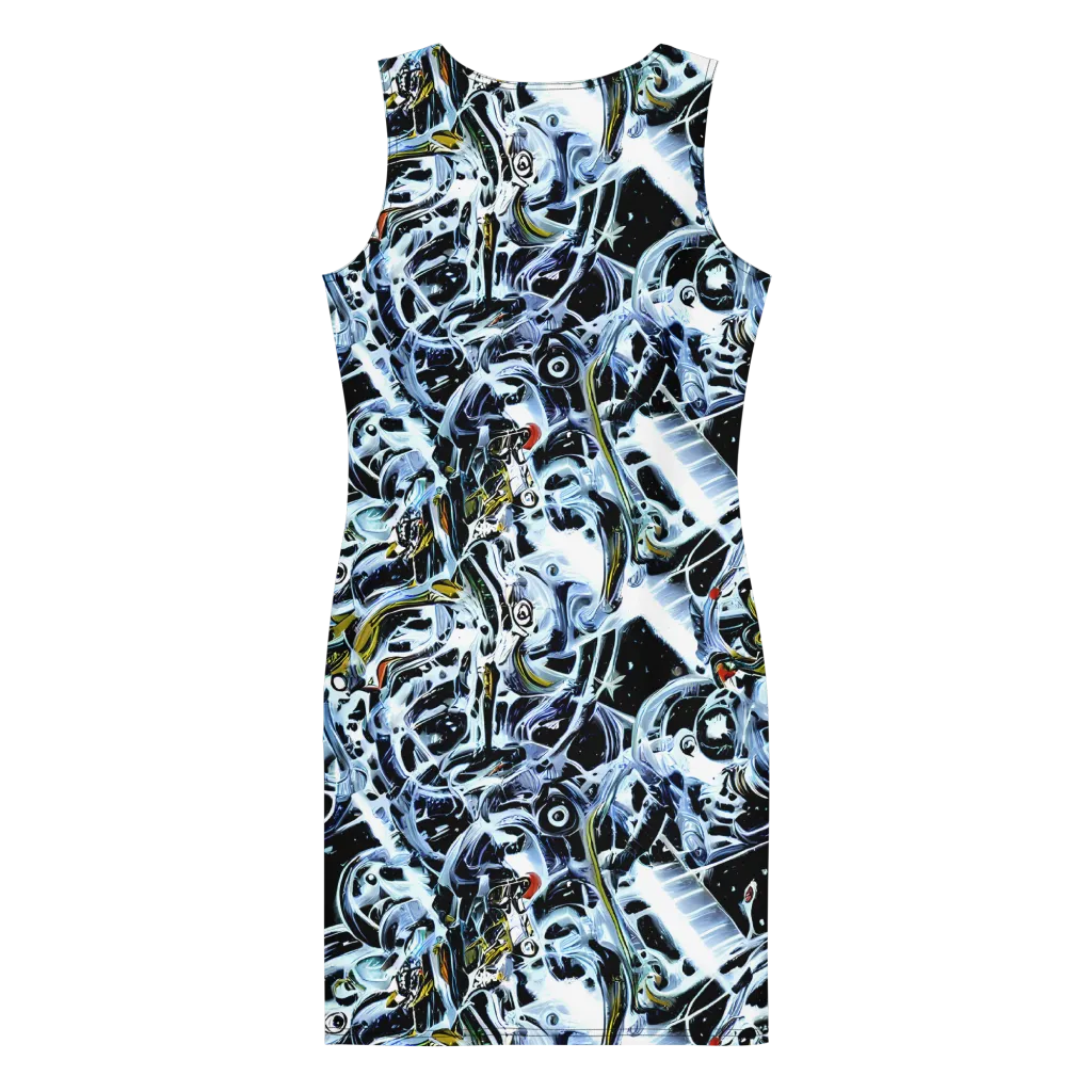 Liquid Chrome on Bodycon Dress — Back