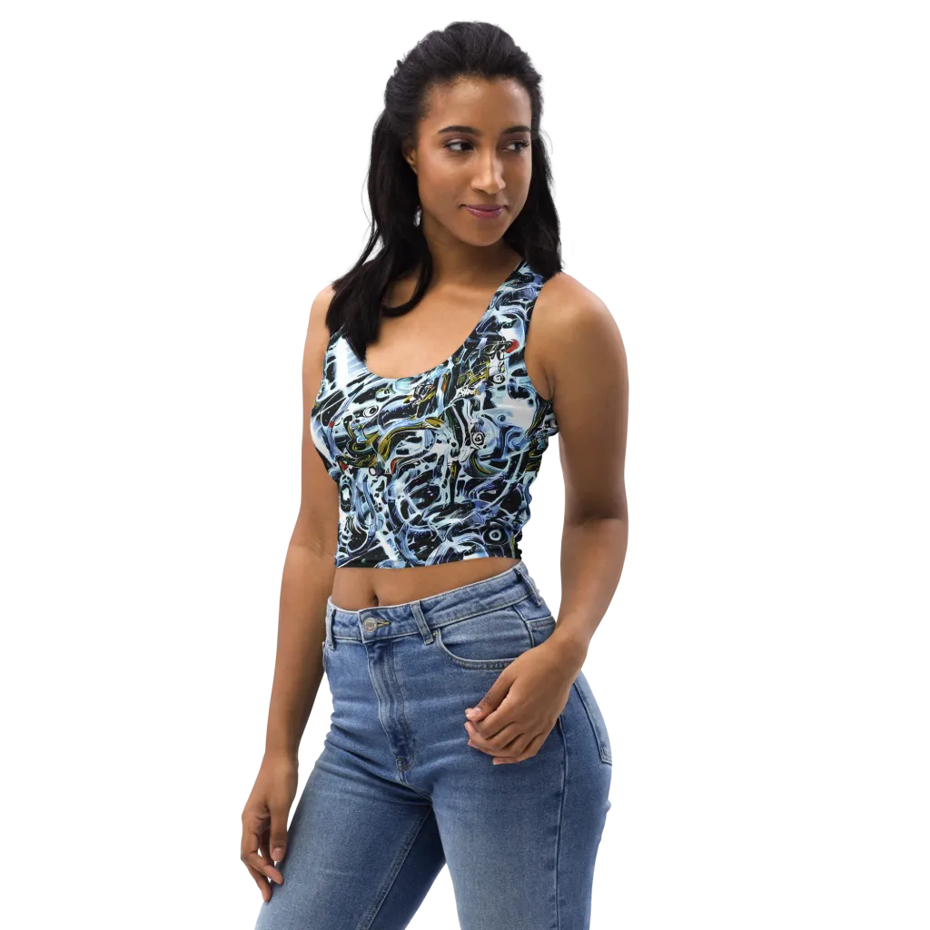 Liquid Chrome on Crop Top — Left Front