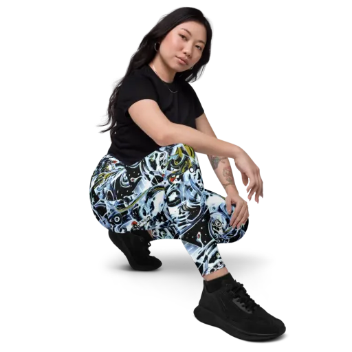 Liquid Chrome on a Leggings with Pockets