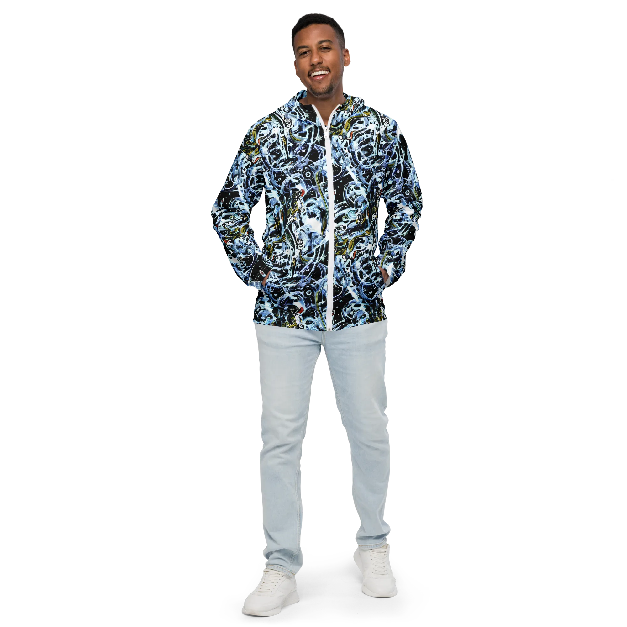 Liquid Chrome on Men's Windbreaker — Front