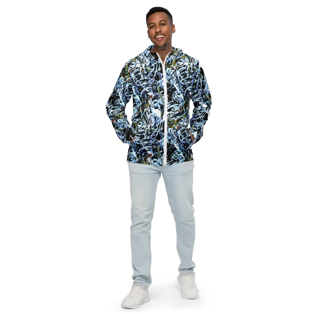 Liquid Chrome on Men's Windbreaker — Front