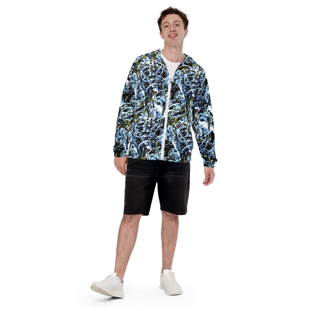 Liquid Chrome on Men's Windbreaker — Front
