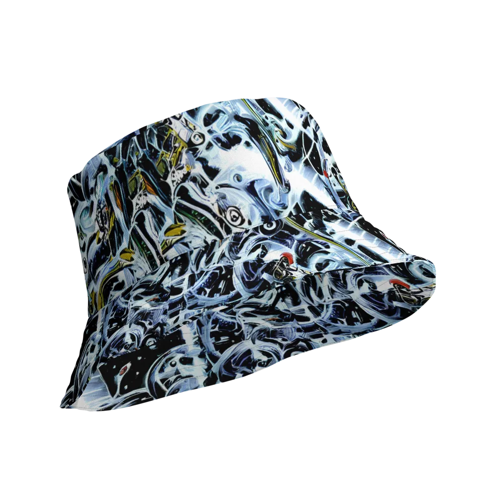 Liquid Chrome on Reversible Bucket Hat — Product details Outside