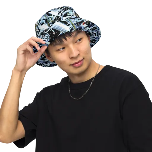 Liquid Chrome on a Reversible Bucket Hat