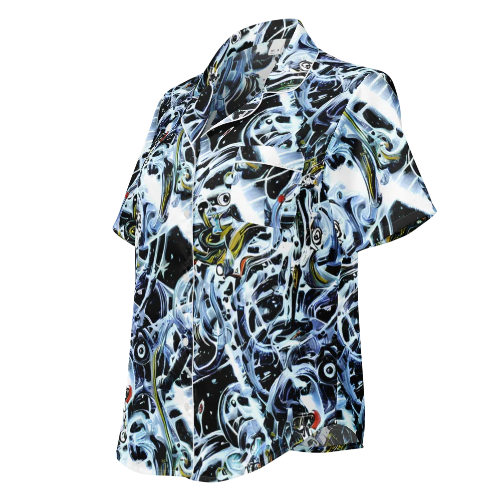 Liquid Chrome on Women's Short Sleeve Pajama Top — Left Front