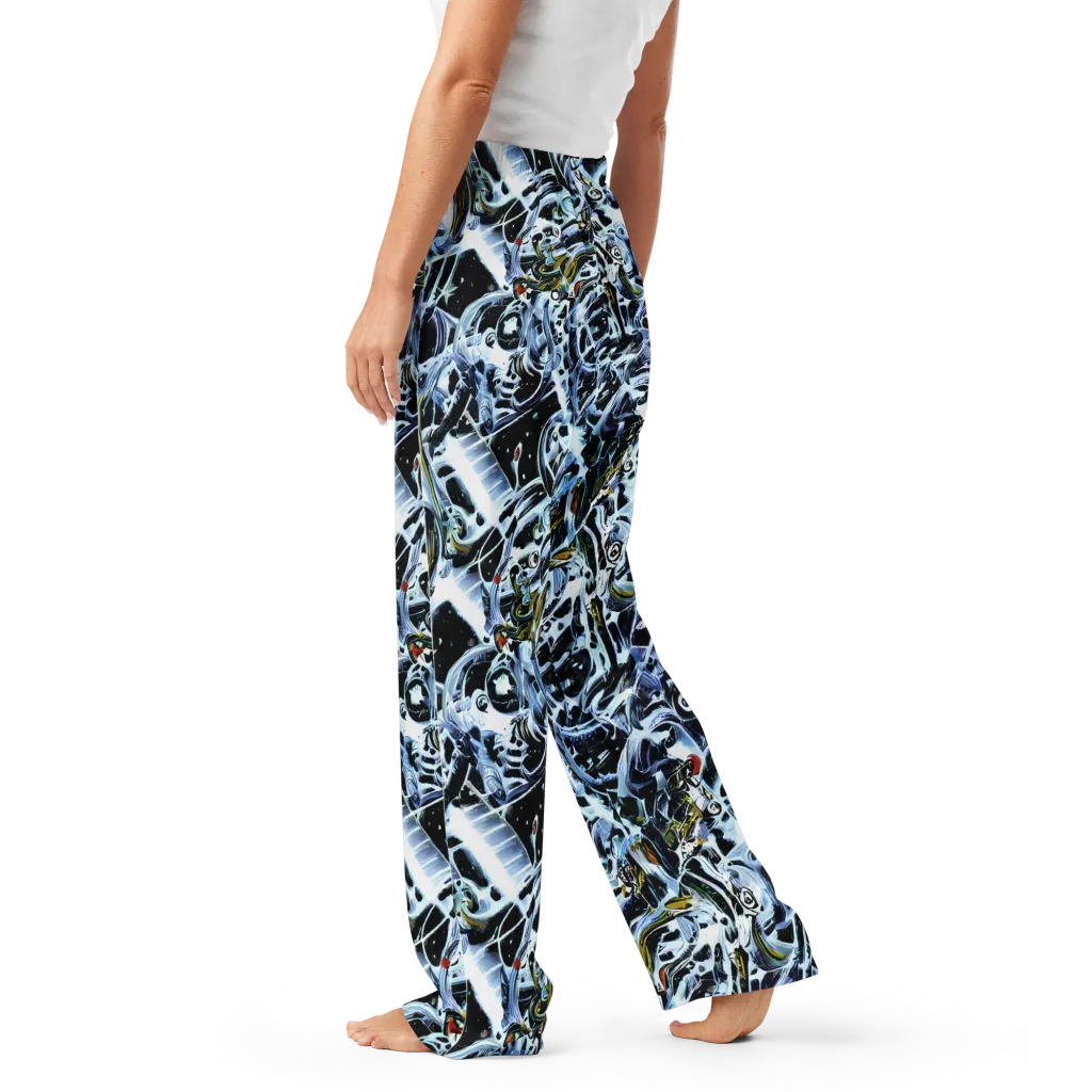 Liquid Chrome on Women's Pajama Pants — Left