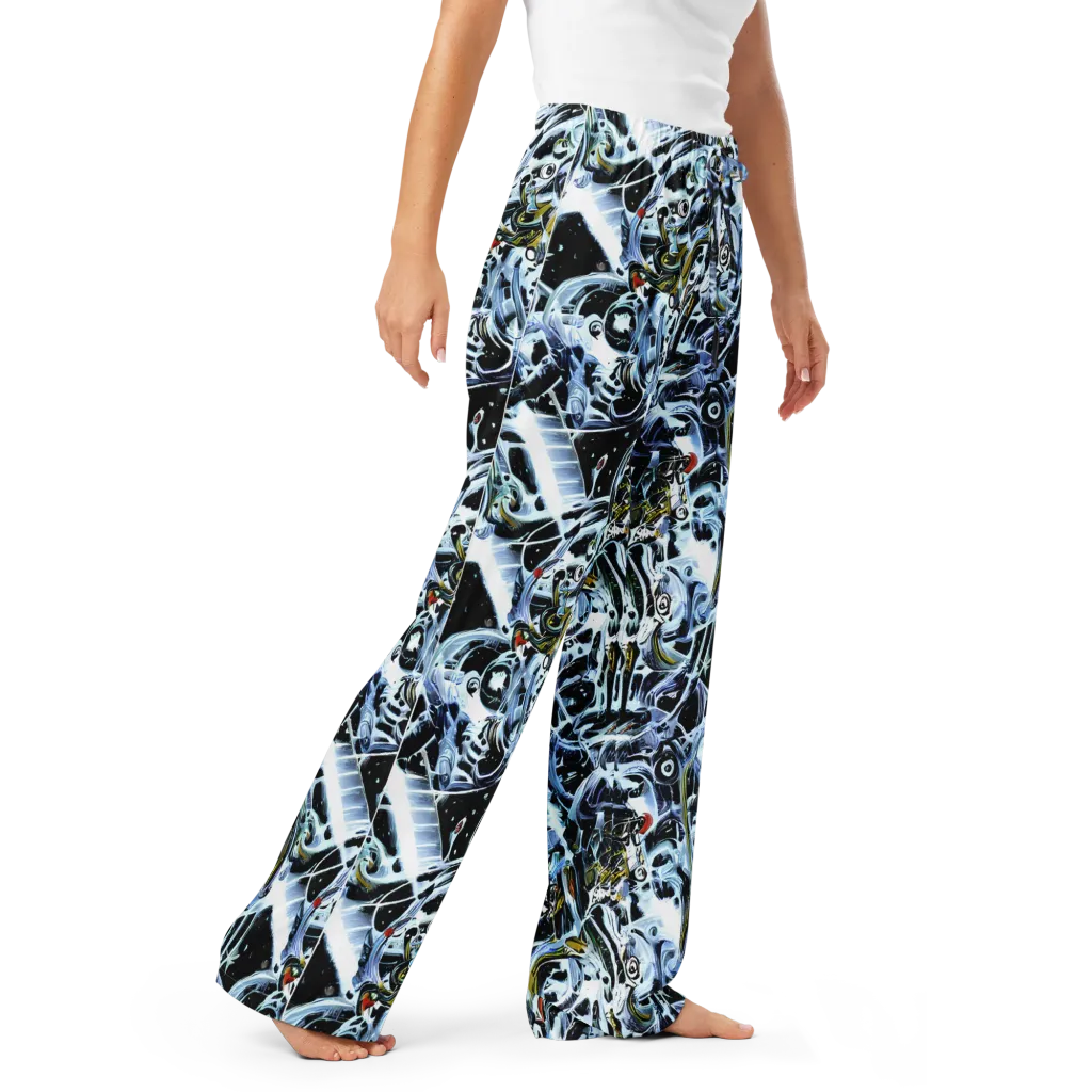 Liquid Chrome on Women's Pajama Pants — Right Front