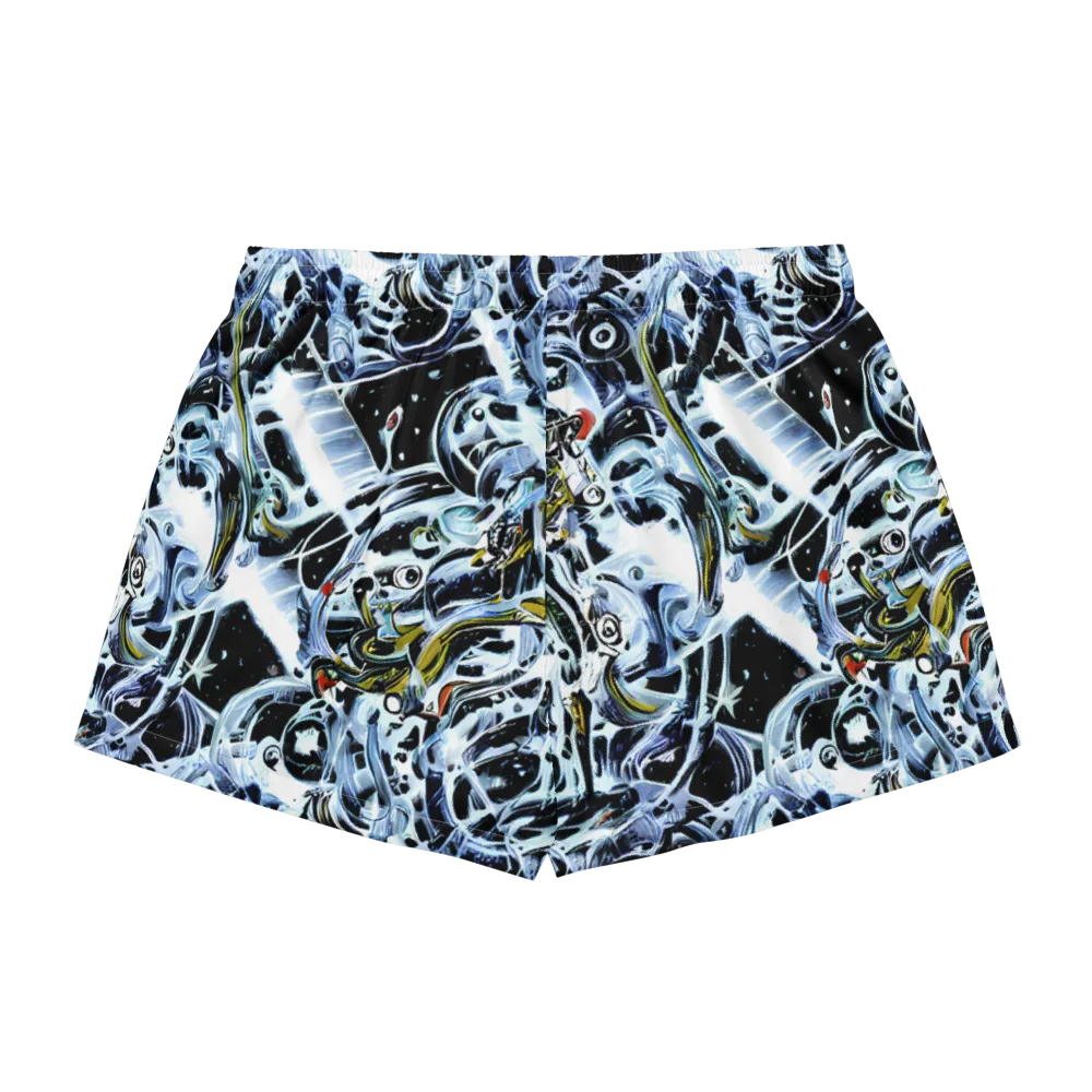 Liquid Chrome on Women's Pajama Shorts — Back