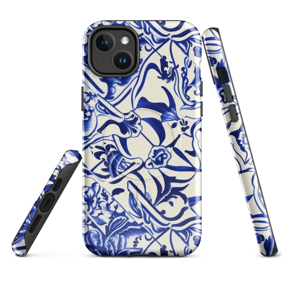 Cobalt Chinoiserie on MagSafe Tough Case for iPhone® — Front