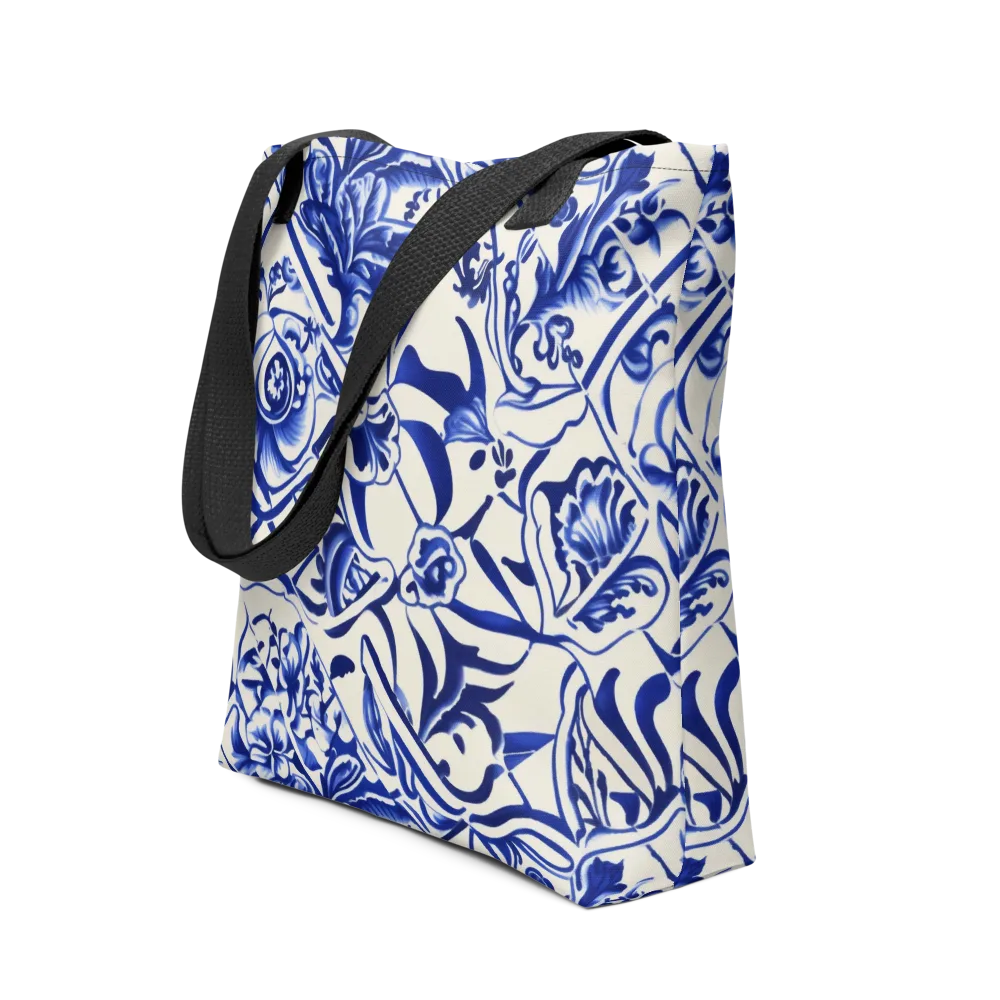 Cobalt Chinoiserie on Tote Bag — Front