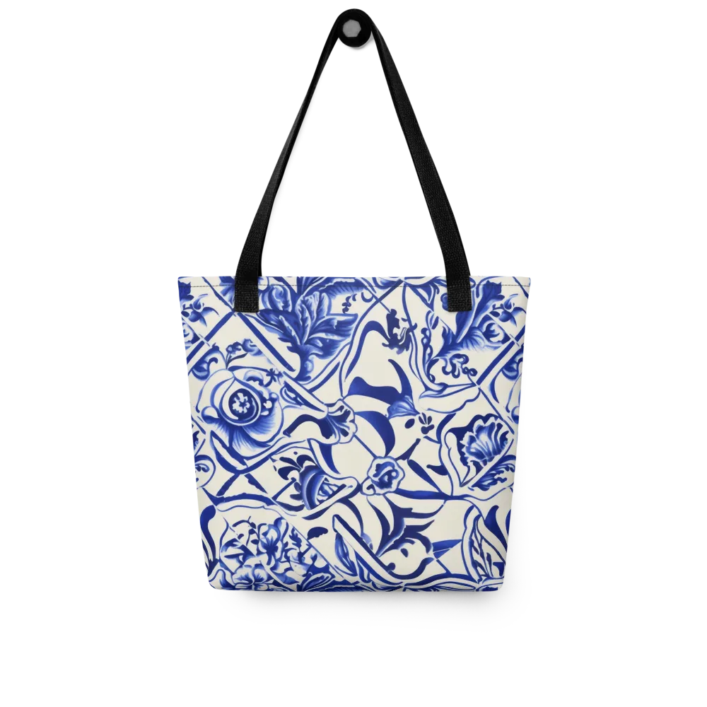 Cobalt Chinoiserie on Tote Bag — Front
