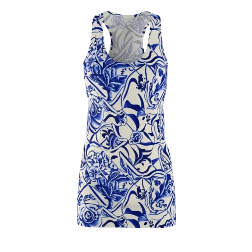Cobalt Chinoiserie on a Racerback Dress