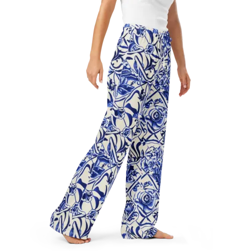 Cobalt Chinoiserie on a Women's Pajama Pants