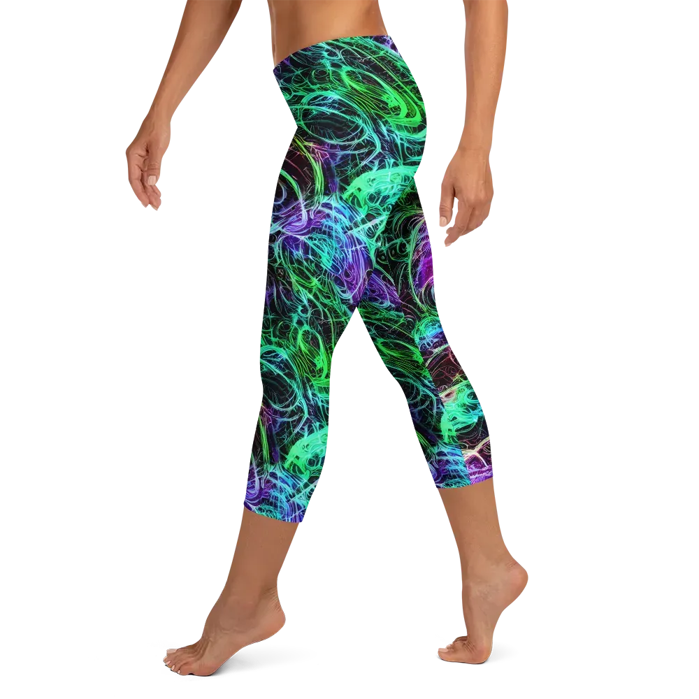 Midnight Bioflux on Capri Leggings — Left