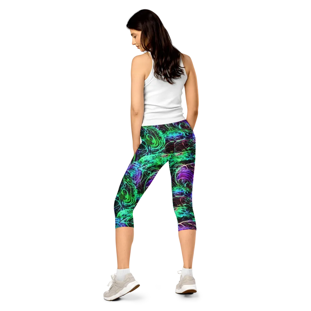 Midnight Bioflux on Capri Leggings — Back