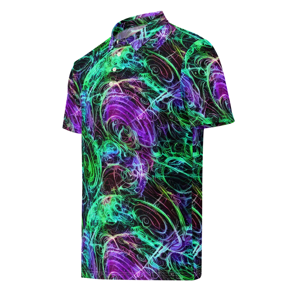 Midnight Bioflux on Men's Slim Fit Polo Shirt — Left Front