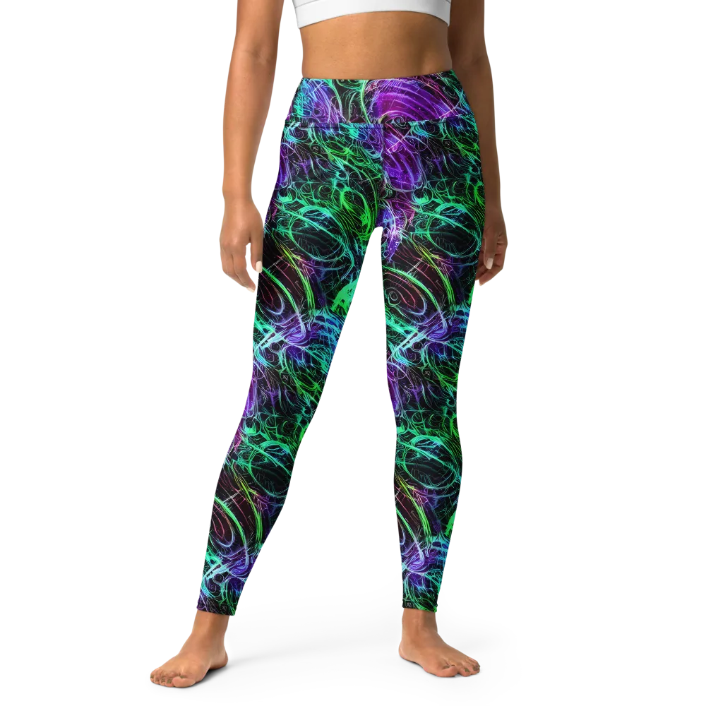 Midnight Bioflux on Yoga Leggings — Front