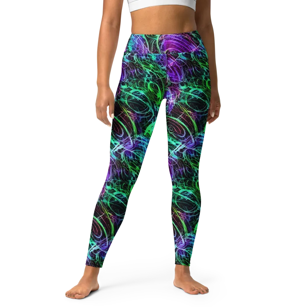 Midnight Bioflux on Yoga Leggings — Front