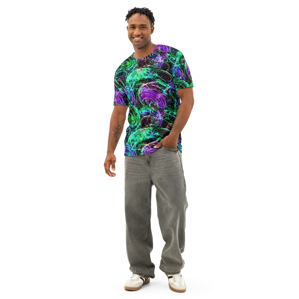 Midnight Bioflux on Men's Cotton Crew Neck T-Shirt — Front
